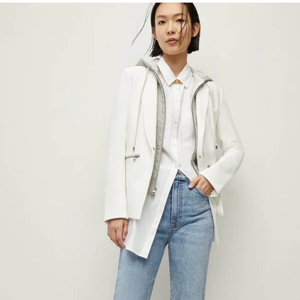 Veronica Beard Scuba Jacket White 0
